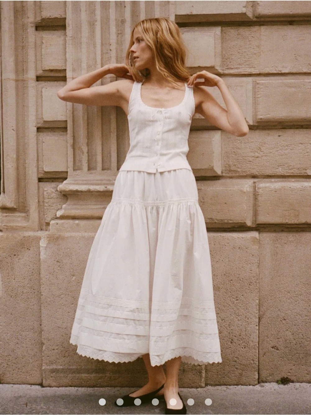 Doen Sebastiane Skirt WITH Added Slip - Powder - XS